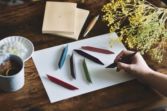 COSME no IPPOさんによる話題のエシカルなクレヨンを使ったお絵描きスペース